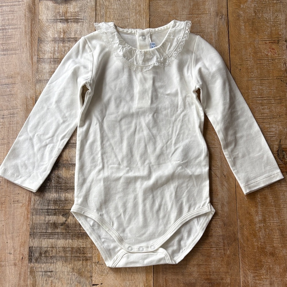 NWOT Mayoral Cream Baby Bodysuit 18m
